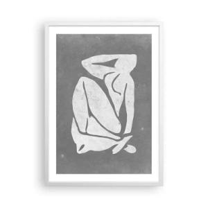 Pôster em moldura branca - Nos pensamentos - 50x70 cm