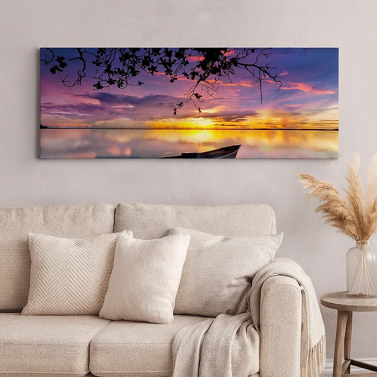 Quadro em tela - Parece que estás pendurado no meio do céu… - 30x30 cm