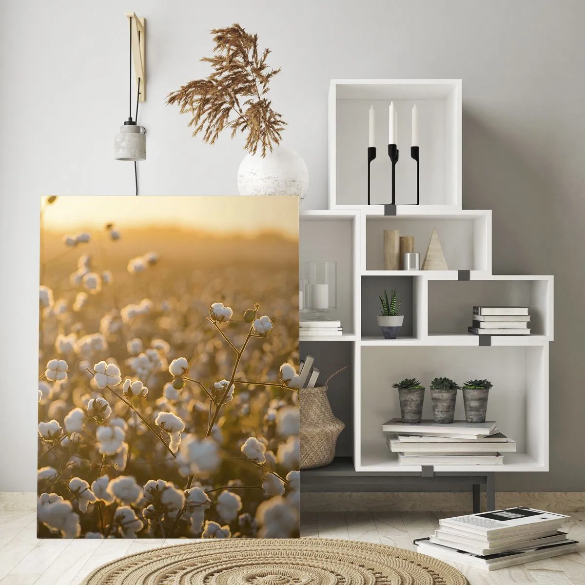 Quadro em vidro - Campo macio - 50x70 cm