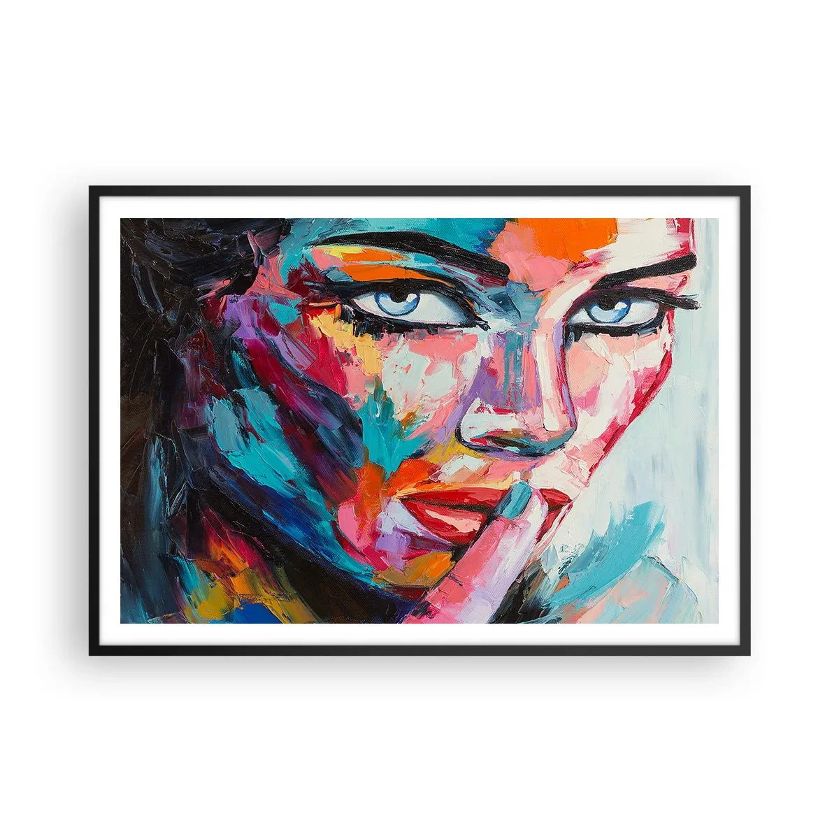 Pôster com moldura preta - O nosso primeiro segredo - 100x70 cm