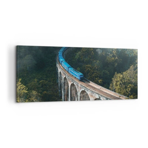 Quadro em tela - Comboio para a natureza - 100x40 cm