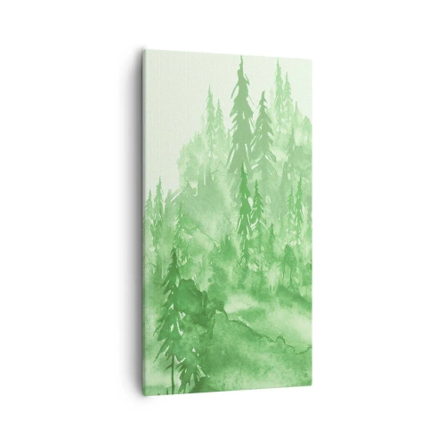 Quadro em tela - Desfocado pela névoa verde - 55x100 cm