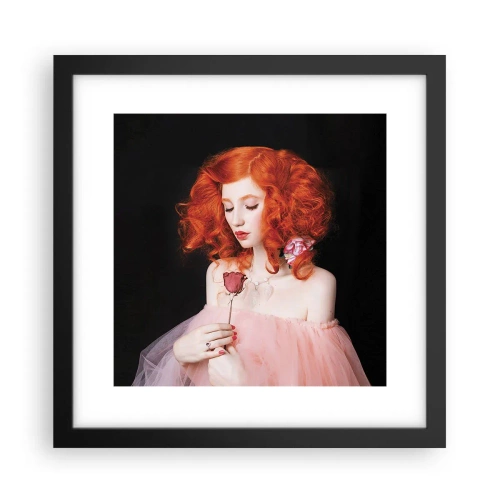 Pôster com moldura preta - Em estilo barroco - 30x30 cm