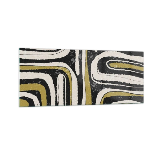 Quadro em vidro - Composição: estradas e becos - 100x40 cm