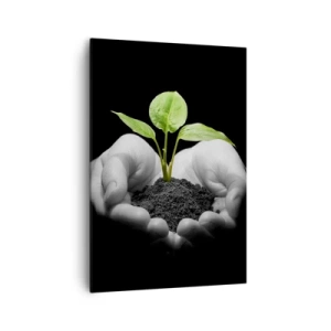 Quadro em tela - Eu amo a natureza, eu a protejo - 70x100 cm