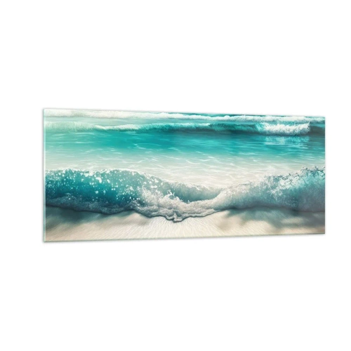 Quadro em vidro - A paz do oceano - 100x40 cm