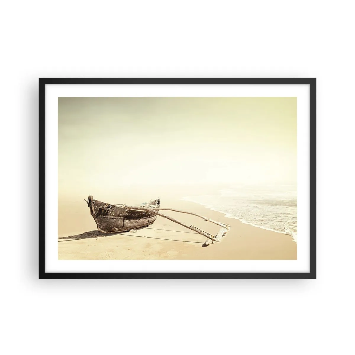 Pôster com moldura preta - Memória dos mares do sul - 70x50 cm