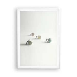 Pôster em moldura branca - É a vida - 70x100 cm