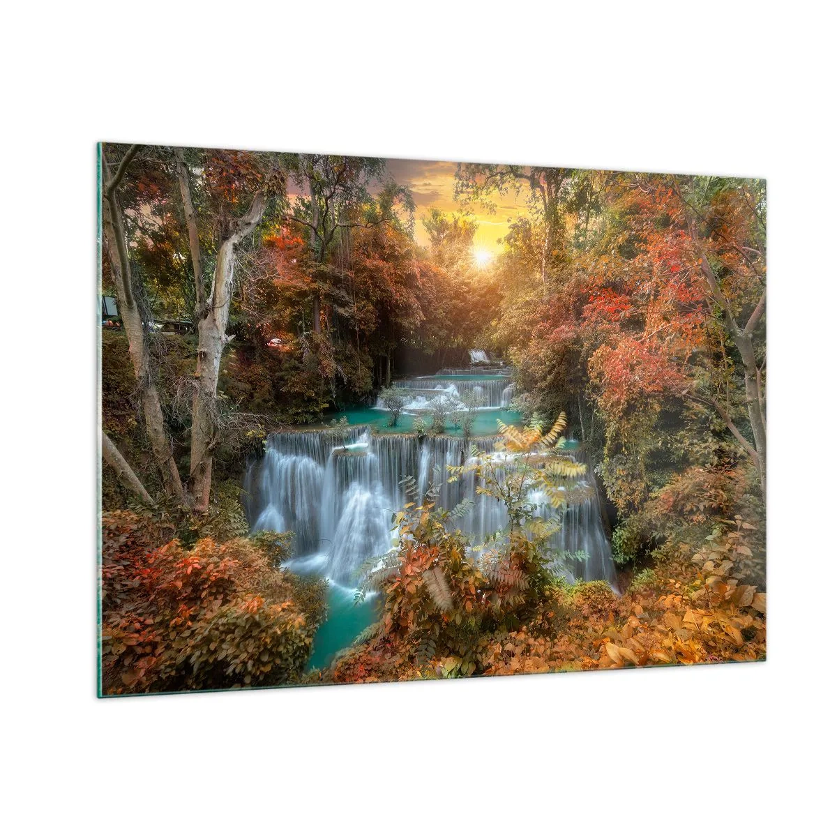 Quadro em vidro - O tesouro escondido da floresta - 100x70 cm
