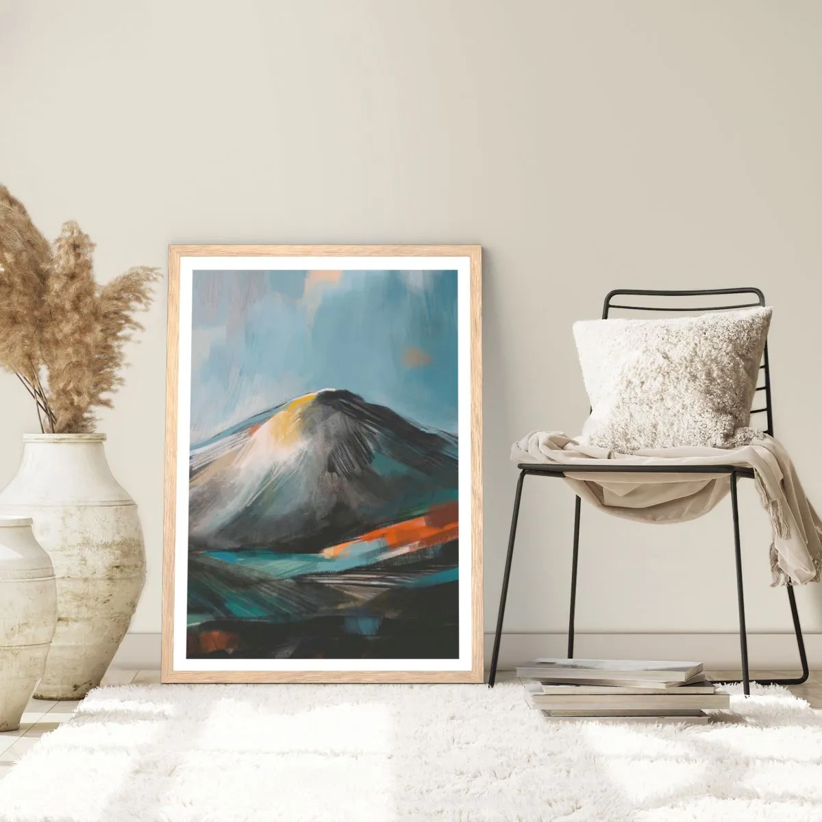 Pôster com moldura de carvalho claro - Cru e lindo - 70x100 cm