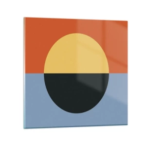 Quadro em vidro - Composição do calor e do frio - 40x40 cm