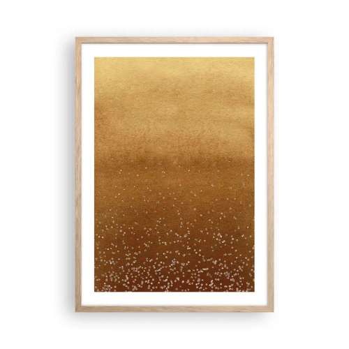 Pôster com moldura de carvalho claro - O nascimento da luz - 50x70 cm