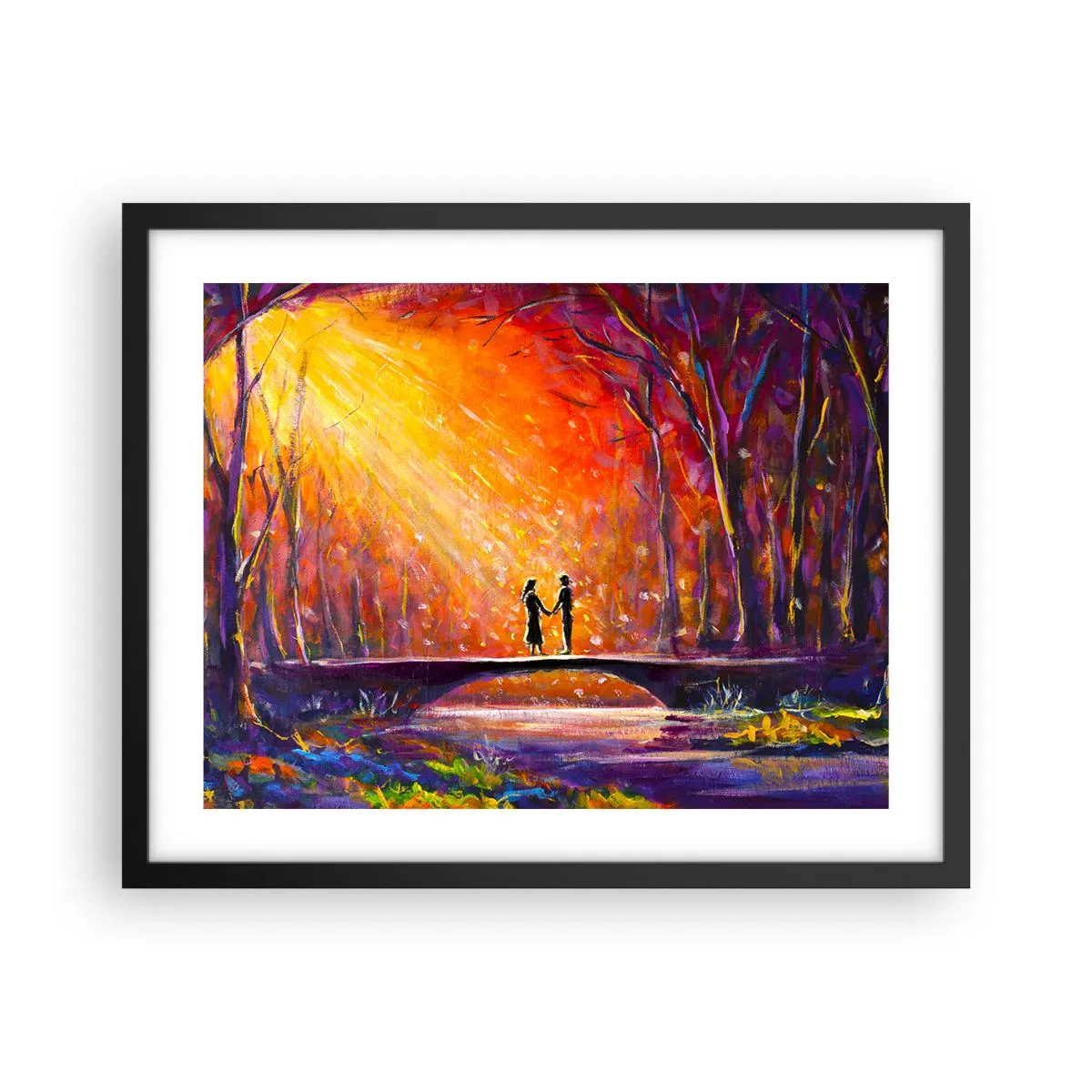 Pôster com moldura preta - O céu também os ama - 50x40 cm