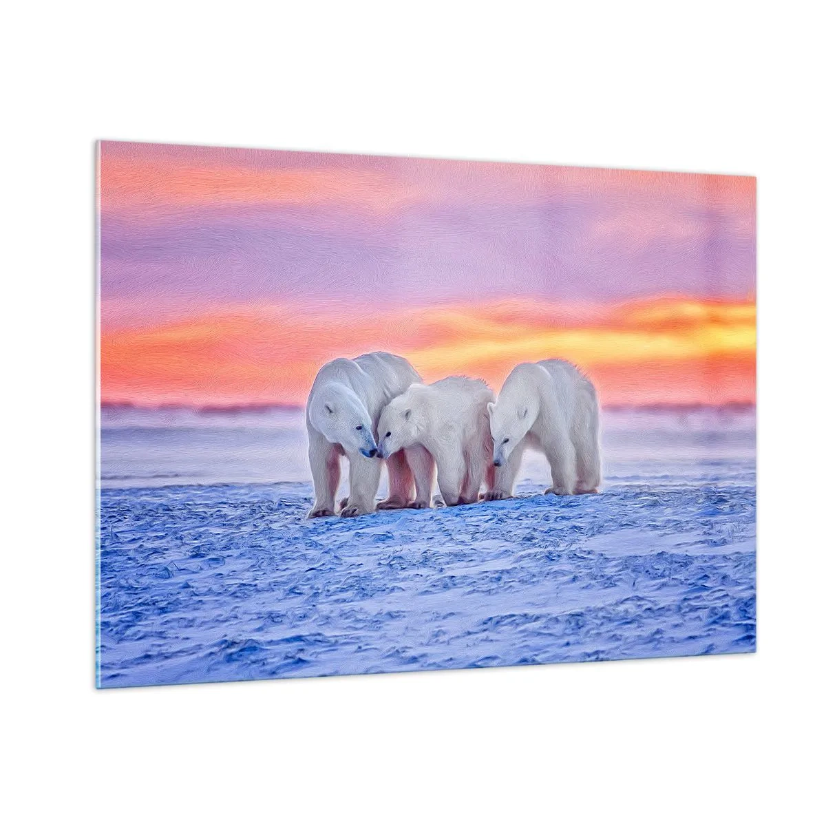 Quadro em vidro - Tudo o que precisa é de aconchego familiar - 100x70 cm