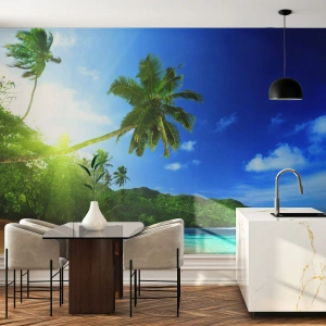 Papel de Parede Premium Sand - Toque suave dos trópicos - Paisagem, oceano, Praia - 200x140 cm