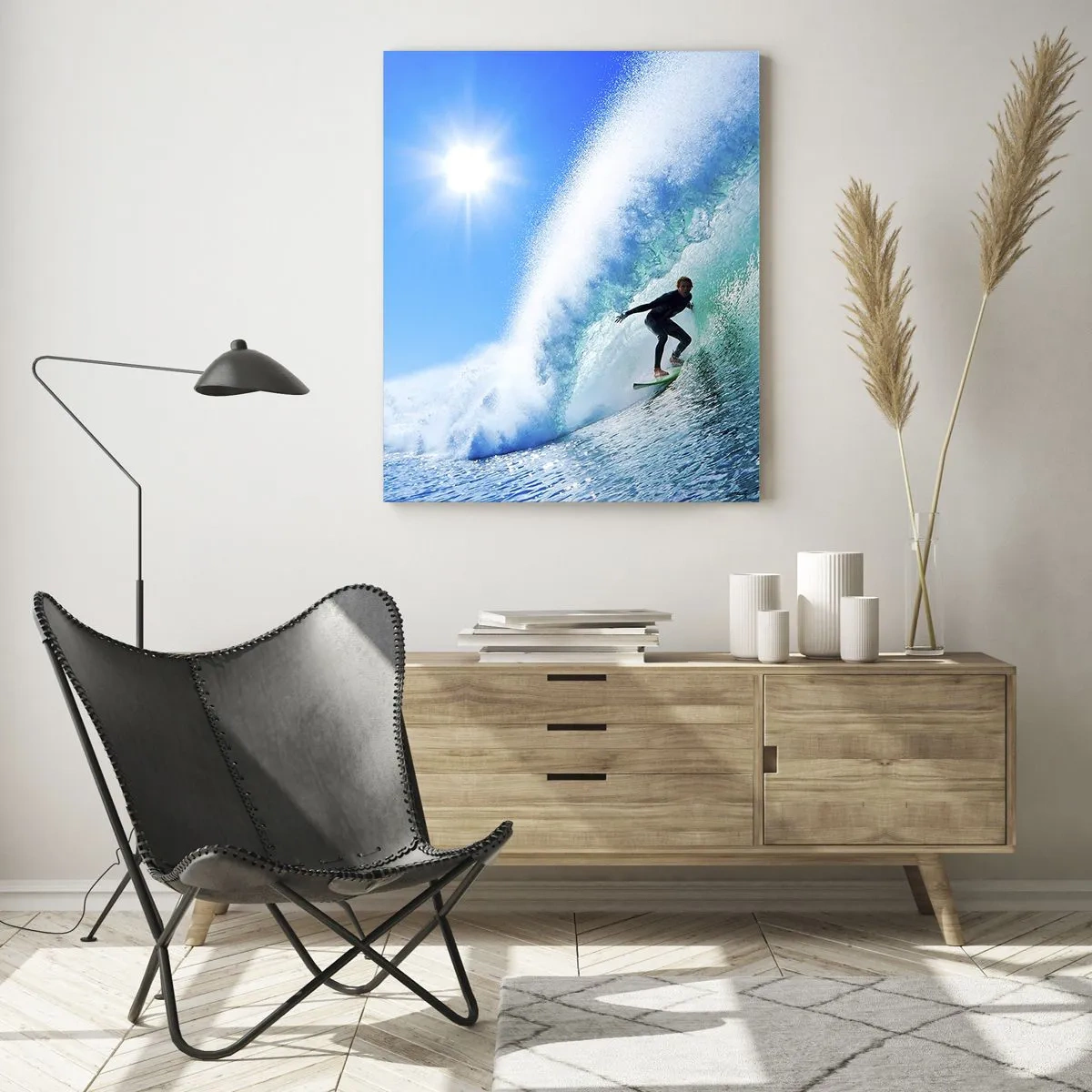 Quadro em vidro - Azul gigante - 70x100 cm