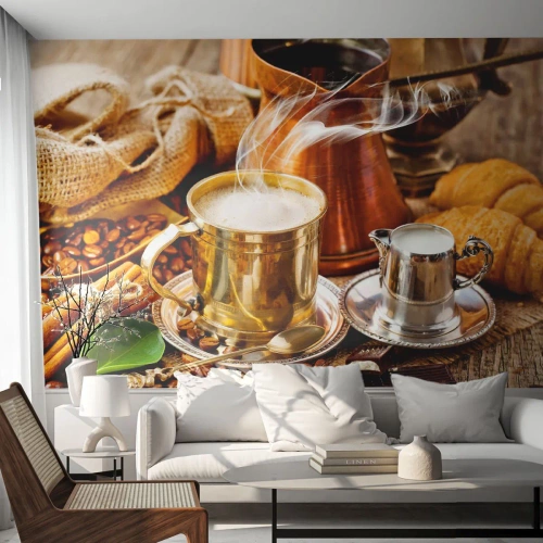 Papel de Parede Autocolante Deluxe Sticker - Bons dias! - Café, Gastronomia, Cozinha - 350x256 cm