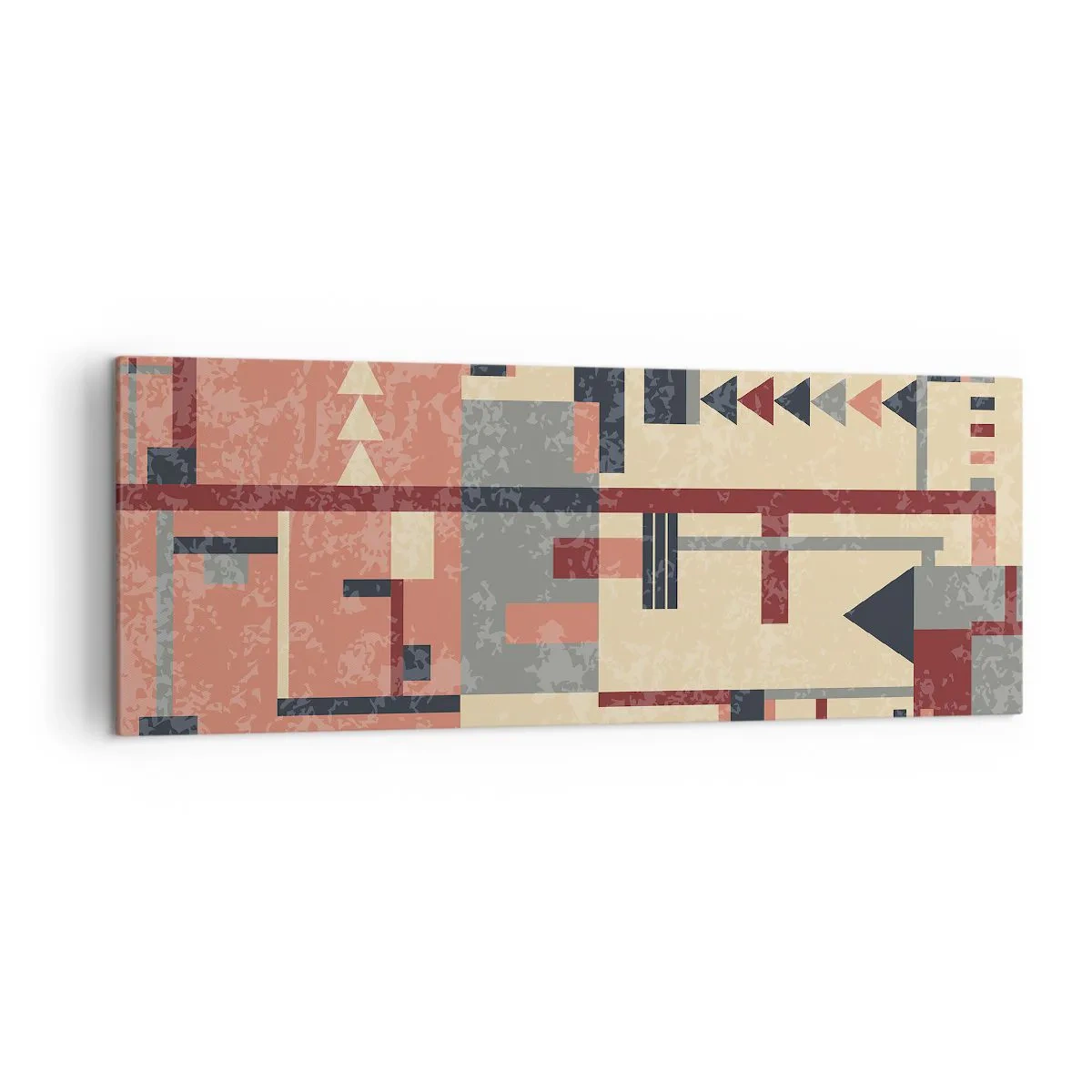 Quadro em tela - Combinação de verticais e horizontais - 140x50 cm