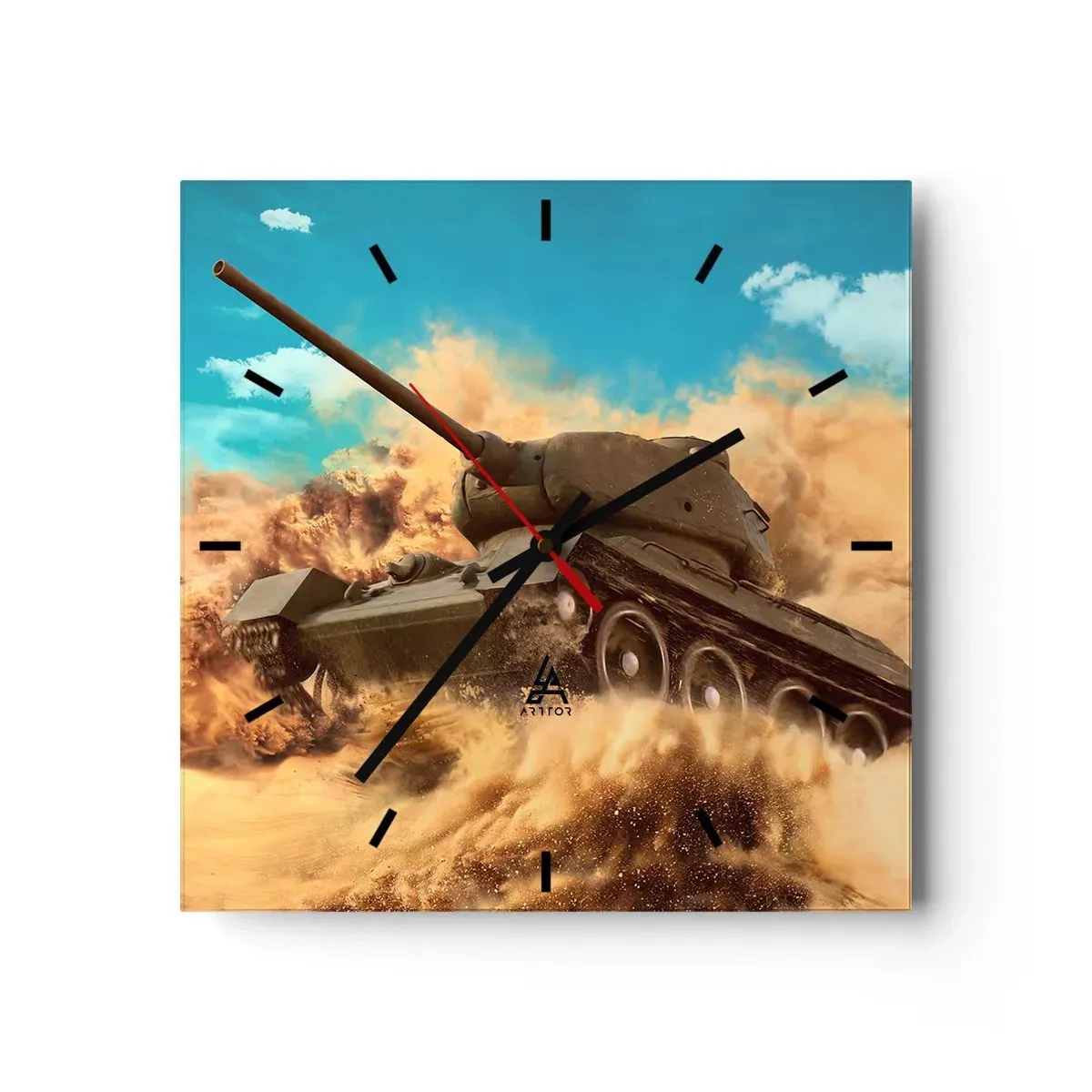 Relógio de parede - Relógio em vidro - Imbatível - 40x40 cm
