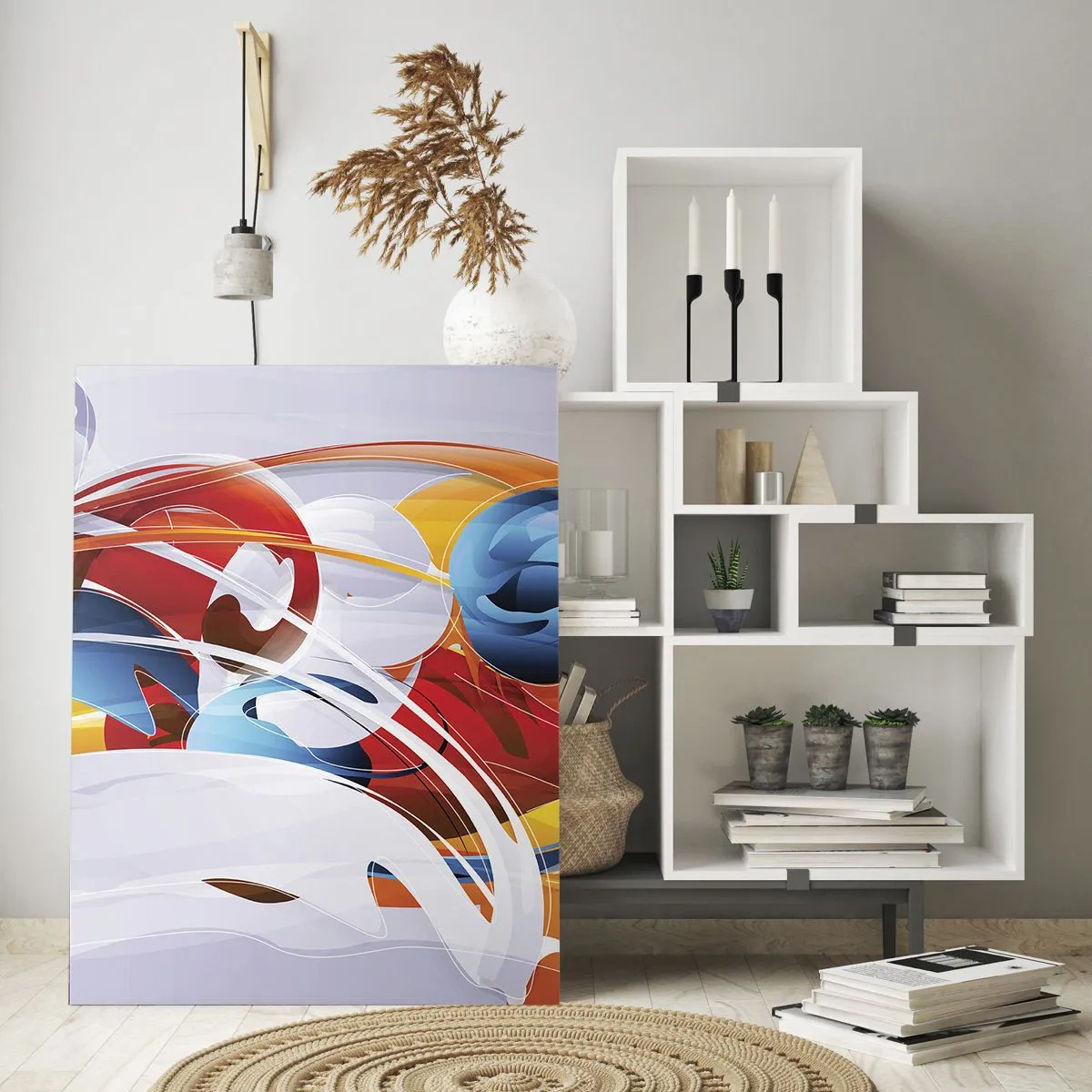 Quadro em vidro - A dança dos elementos da natureza - 70x100 cm