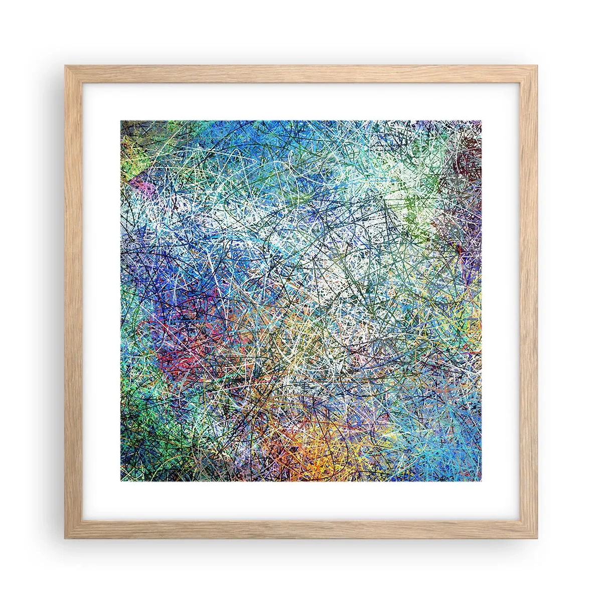 Pôster com moldura de carvalho claro - Não é assim tão simples - 40x40 cm