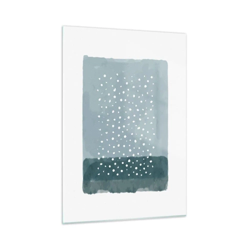 Quadro em vidro - Cultivado em azul - 50x70 cm