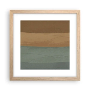 Pôster com moldura de carvalho claro - Composição horizontal - 30x30 cm