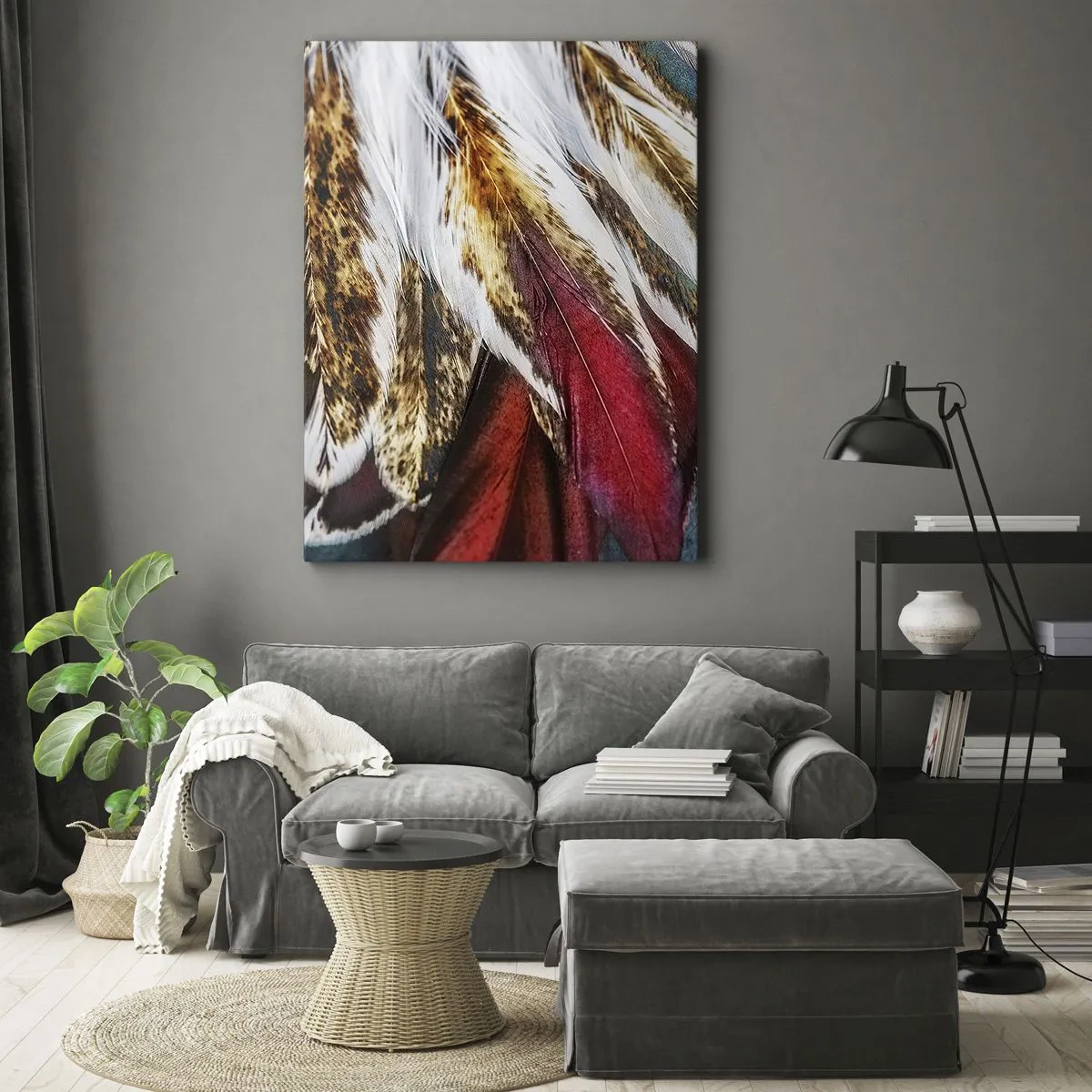 Quadro em tela - Segredos de vôo - 55x100 cm