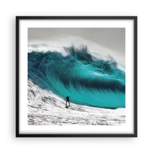 Pôster com moldura preta - Desafio aceite - 50x50 cm