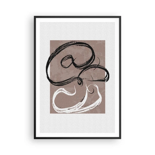 Pôster com moldura preta - Composição – a busca pela plenitude - 70x100 cm