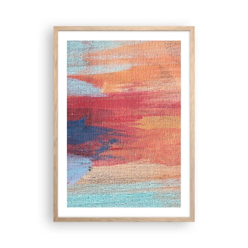 Pôster com moldura de carvalho claro - Flutuar pelo arco-íris - 50x70 cm