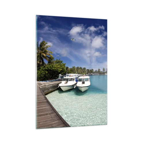 Quadro em vidro - No entanto, o paraíso existe - 50x70 cm