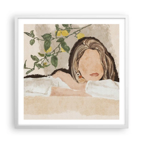 Pôster em moldura branca - Beleza do sul - 60x60 cm