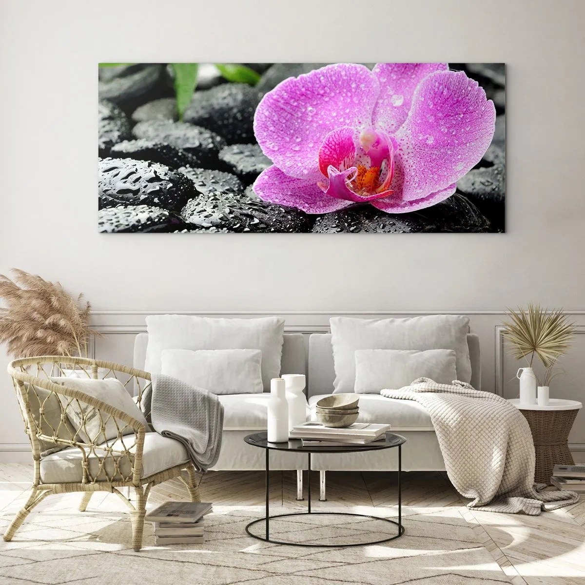 Quadro em vidro - Como um coração aberto - 100x40 cm