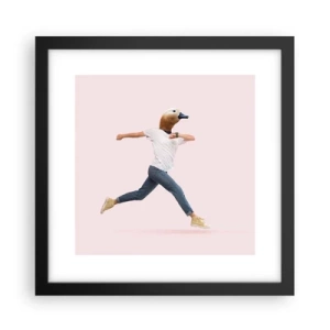 Pôster com moldura preta - Uma pitada de absurdo - 30x30 cm