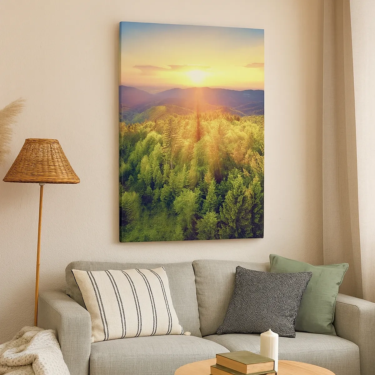 Quadro em tela - Picos e cumes - 50x70 cm