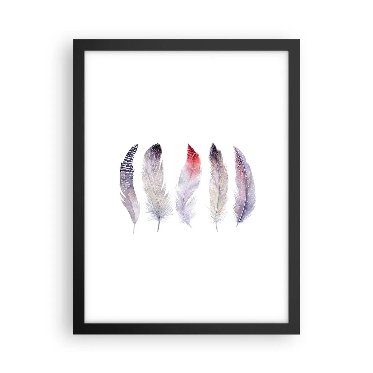Pôster com moldura preta - Delicadas como uma névoa multicolorida - 30x40 cm