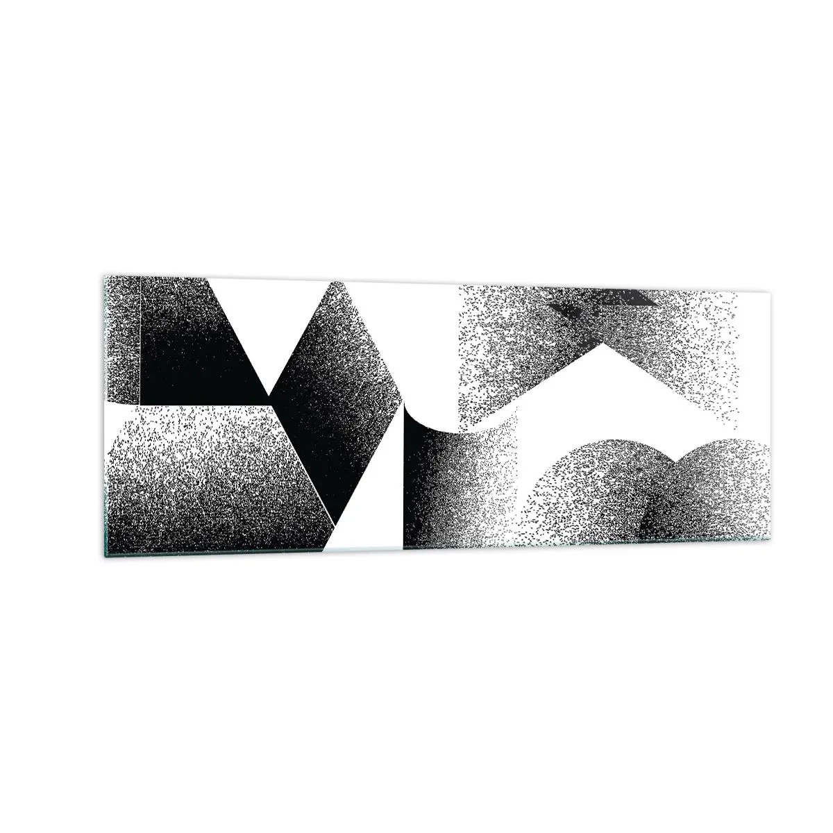 Quadro em vidro - Ângulos e ovais - 140x50 cm