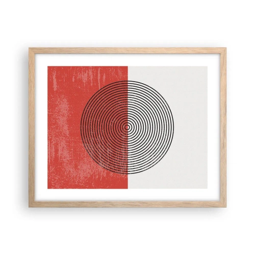 Pôster com moldura de carvalho claro - Direto ao ponto - 50x40 cm