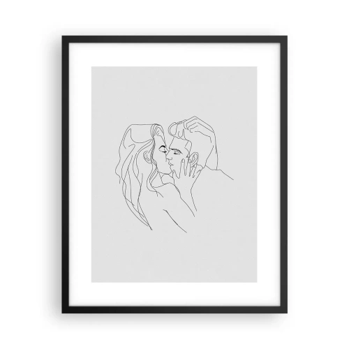 Pôster com moldura preta - Com a mesma linha - 40x50 cm