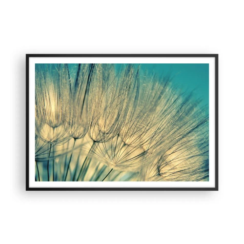 Pôster com moldura preta - À espera do vento - 100x70 cm