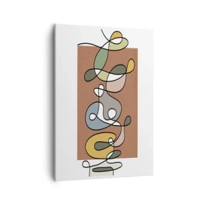 Quadro em tela - Abstração que vale a pena sorrir - 50x70 cm