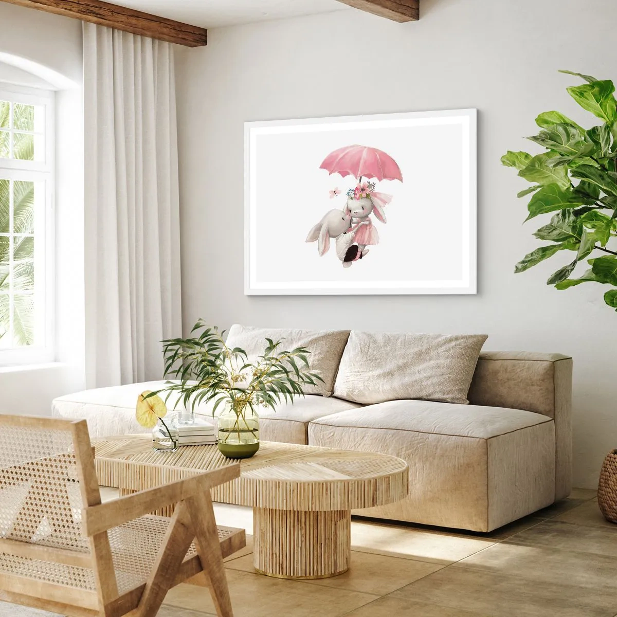 Pôster em moldura branca - Isso é amor - 70x50 cm