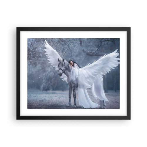 Pôster com moldura preta - Momento inspirado - 50x40 cm