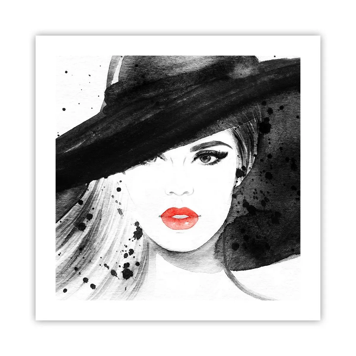 Pôster - Dama de Preto - 50x50 cm