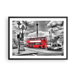 Pôster com moldura preta - A verdadeira corrente sanguínea da cidade - 70x50 cm
