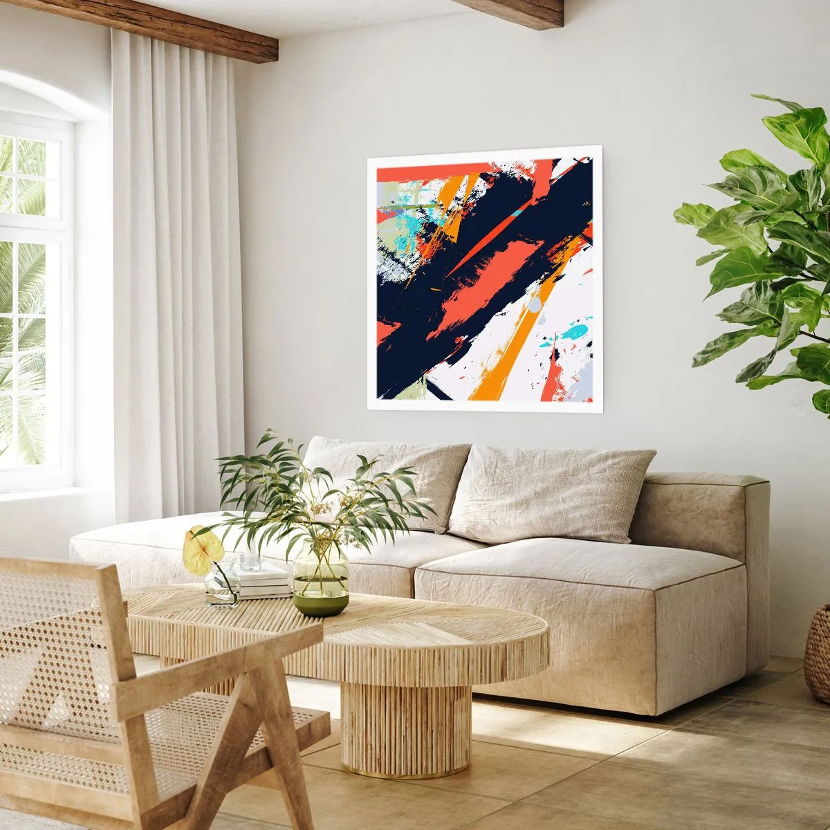 Pôster - Composição dinâmica - 60x60 cm