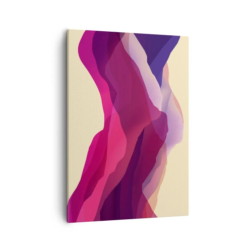 Quadro em tela - Ondas de roxo - 50x70 cm