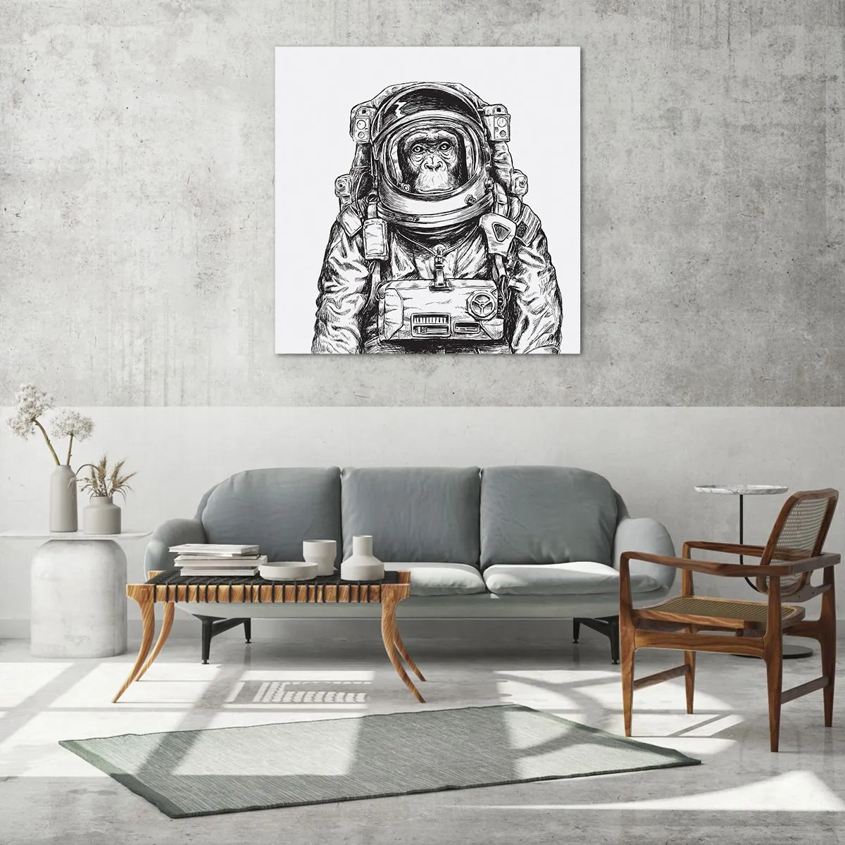 Quadro em vidro - Evolução alternativa - 30x30 cm