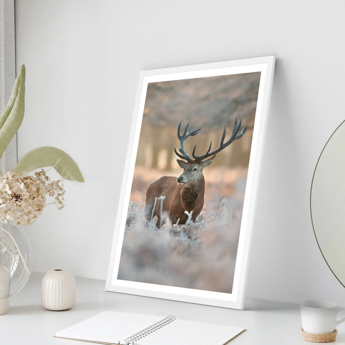 Pôster em moldura branca - Uma manhã fresca - 40x50 cm